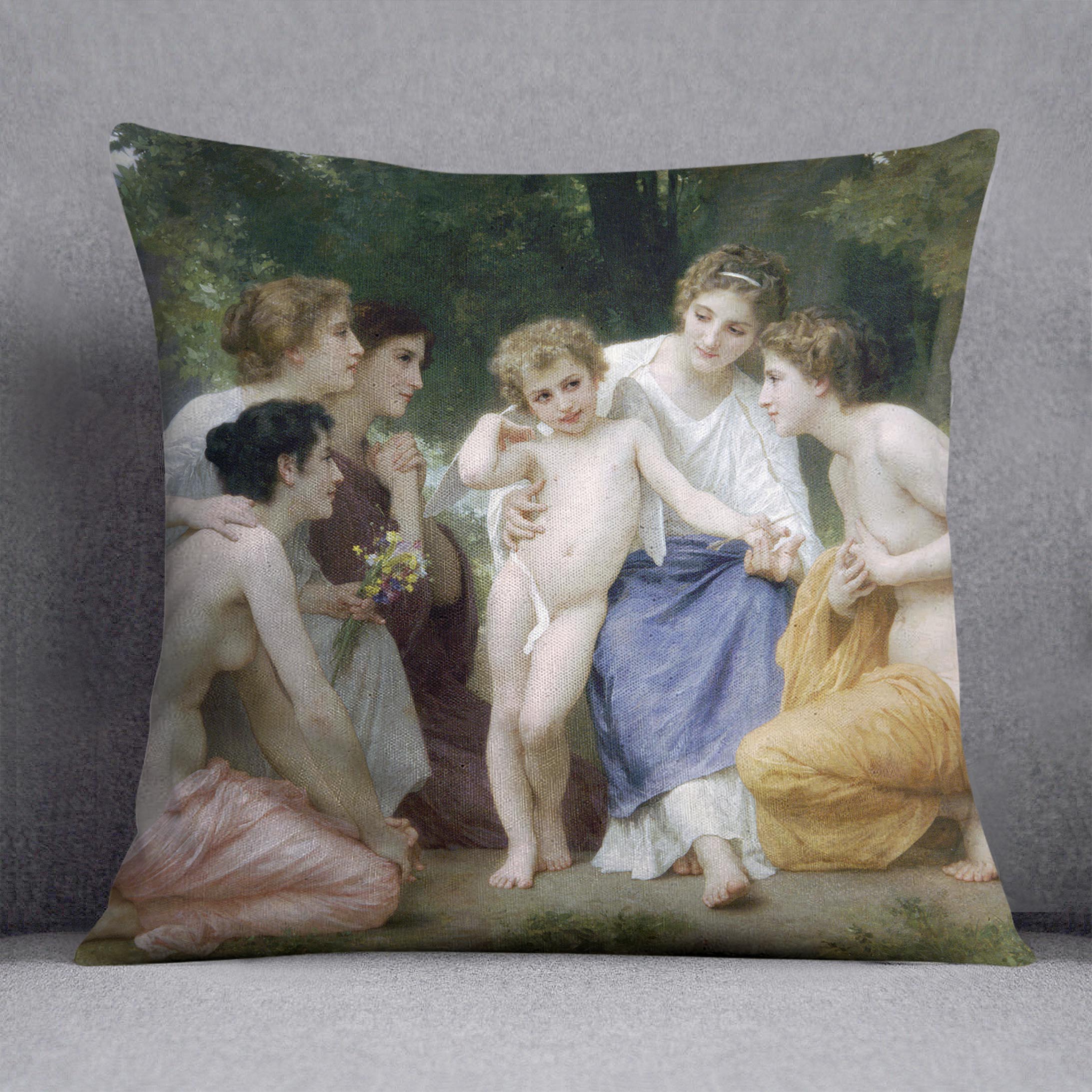 Admiration By Bouguereau Cushion