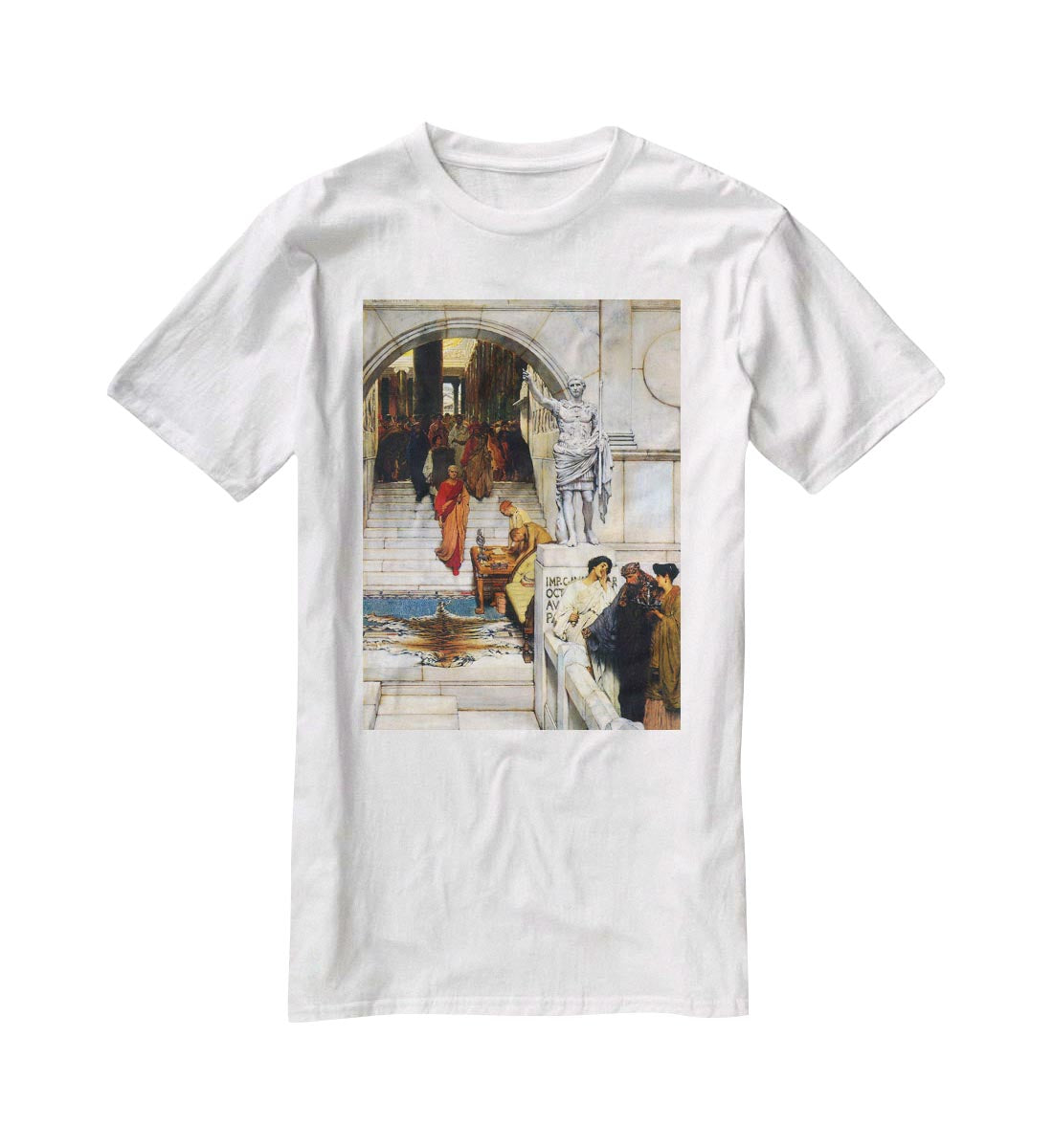An audience with Agrippa by Alma Tadema T-Shirt - Canvas Art Rocks - 5