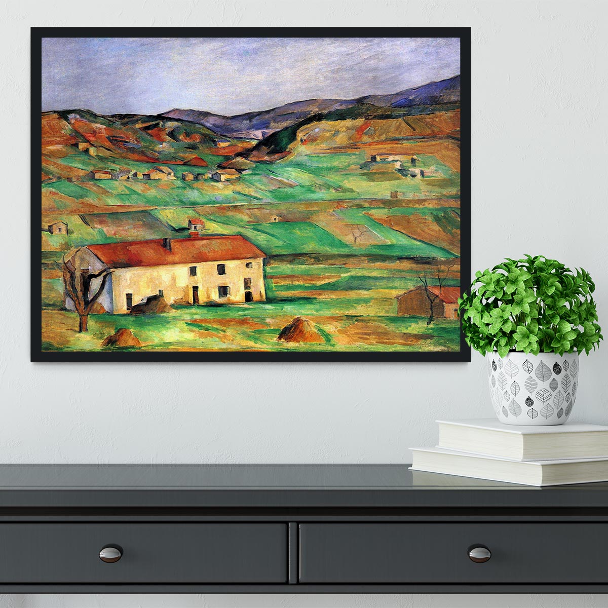 Around Gardanne by Cezanne Framed Print - Canvas Art Rocks - 2