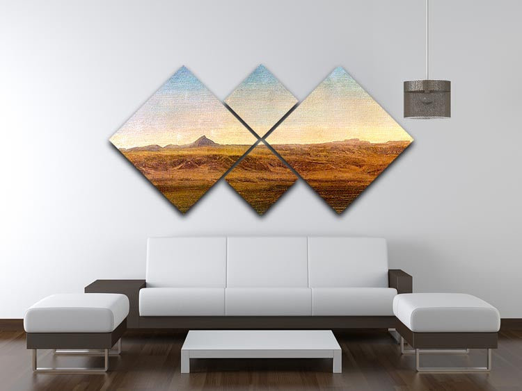 At the Level by Bierstadt 4 Square Multi Panel Canvas - Canvas Art Rocks - 3