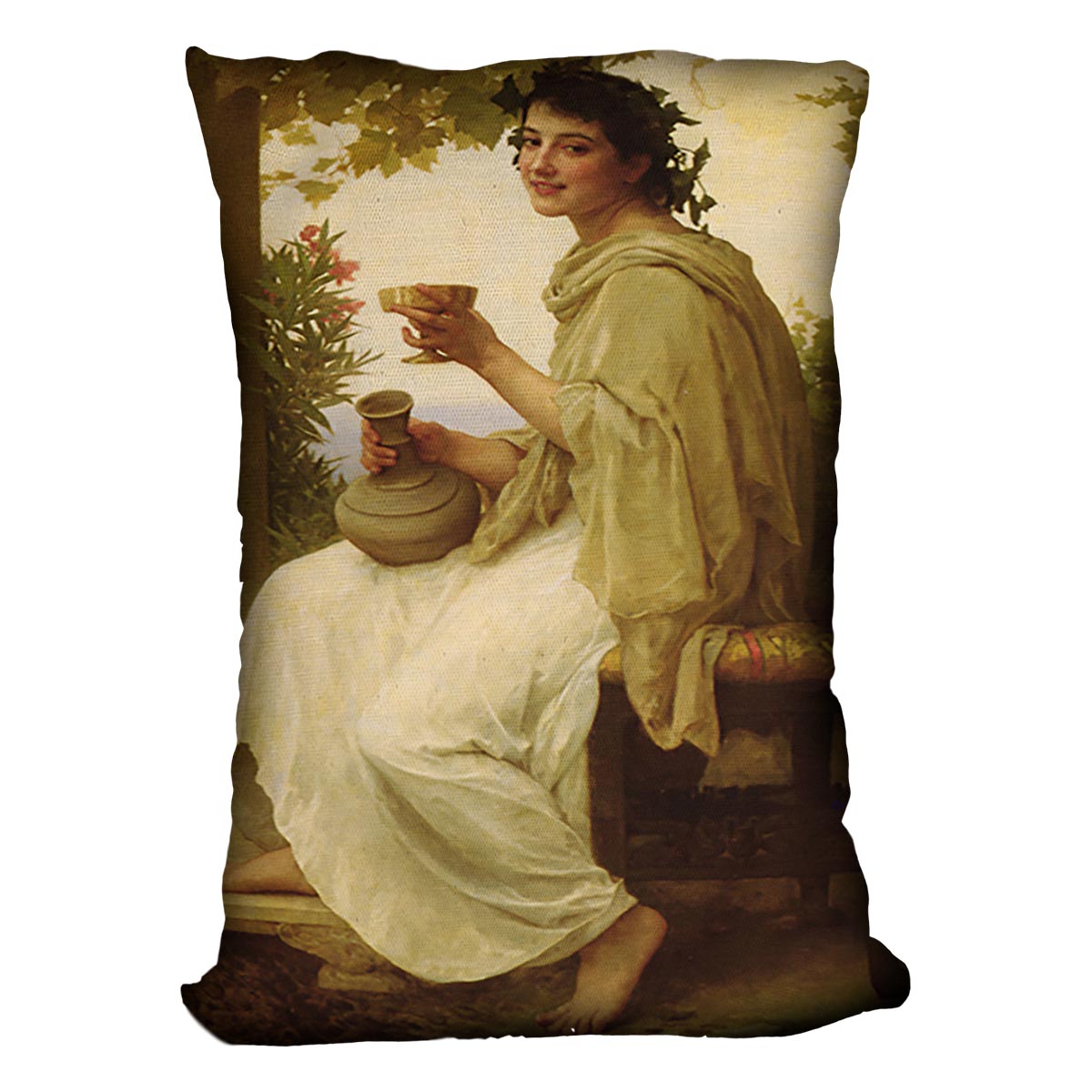 Bacchante By Bouguereau Cushion