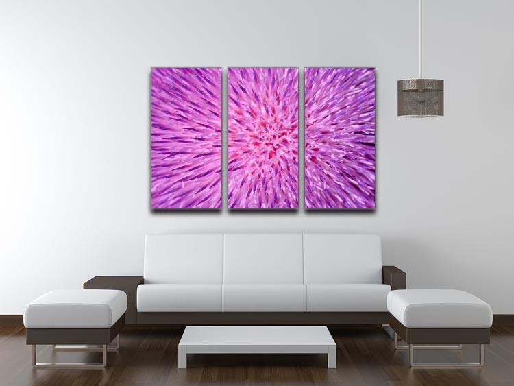 Background of thistle flower 3 Split Panel Canvas Print - Canvas Art Rocks - 3