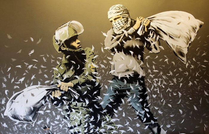 Banksy Israel Wall Art, Splash of Arts
