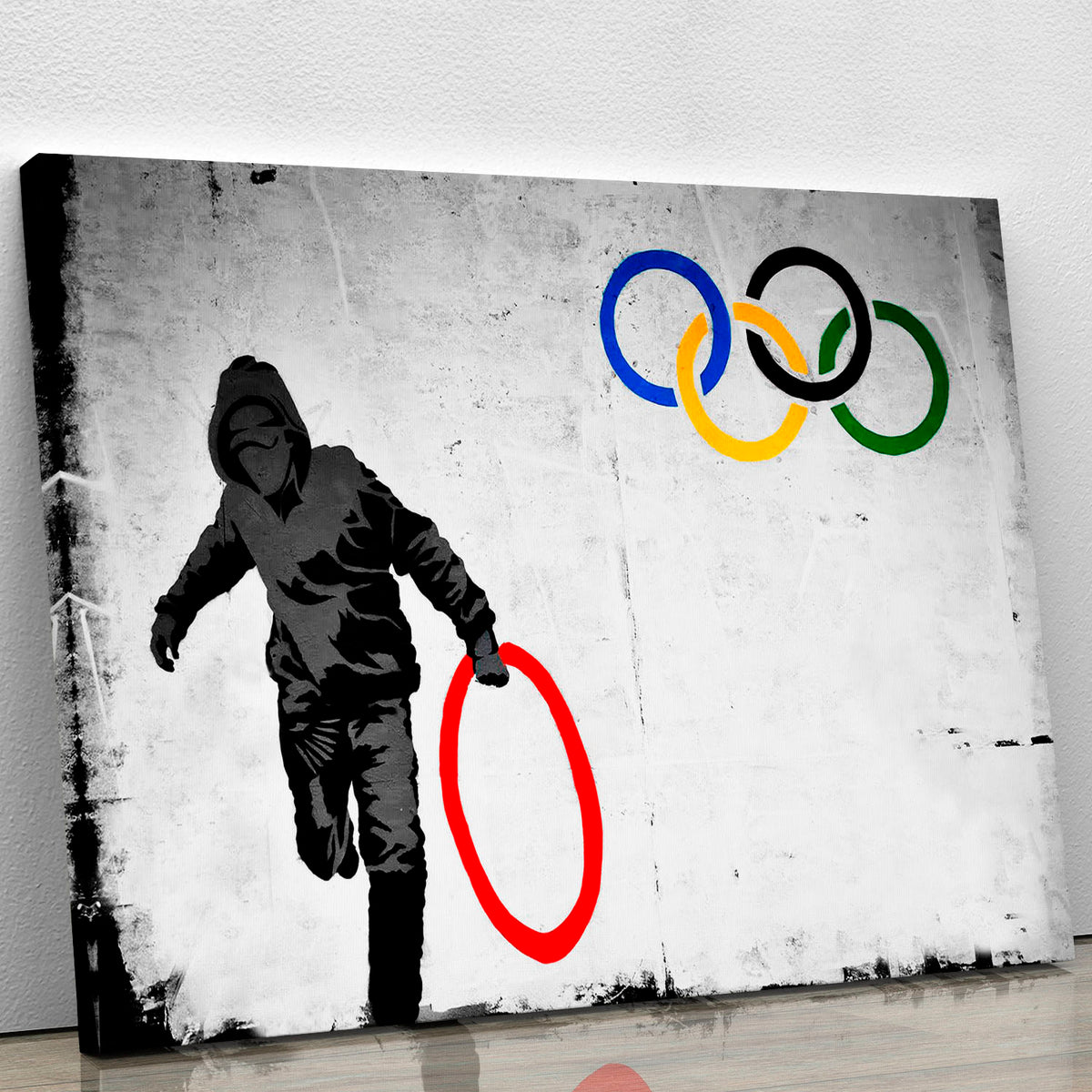 Banksy Olympic Rings Looter Canvas Print or Poster Canvas Art Rocks