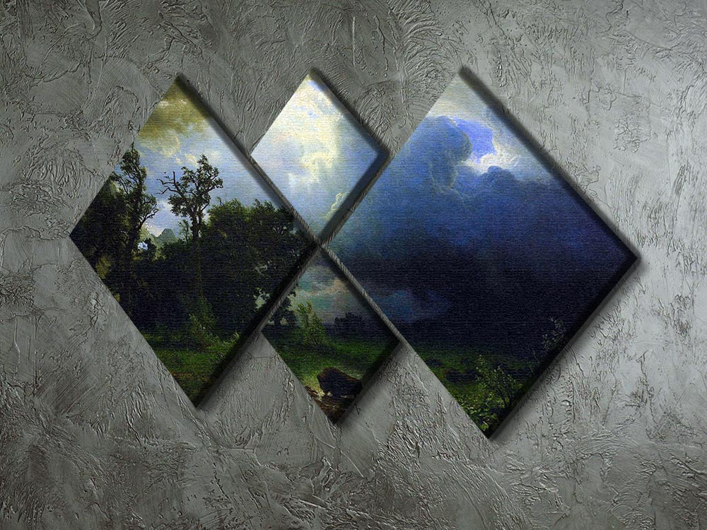 Before the Storm by Bierstadt 4 Square Multi Panel Canvas - Canvas Art Rocks - 2