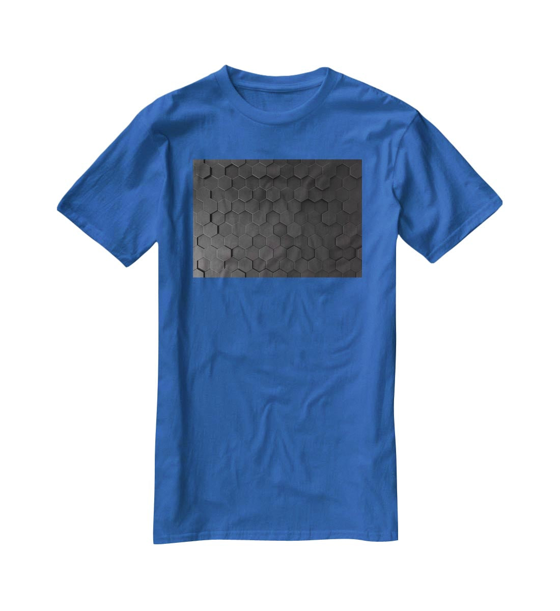 Black Hexagon Pattern T-Shirt - Canvas Art Rocks - 2