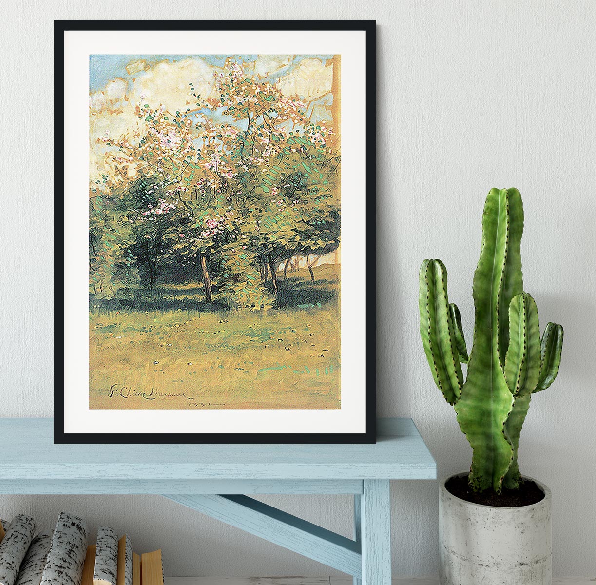 Blooming Trees by Hassam Framed Print - Canvas Art Rocks - 1