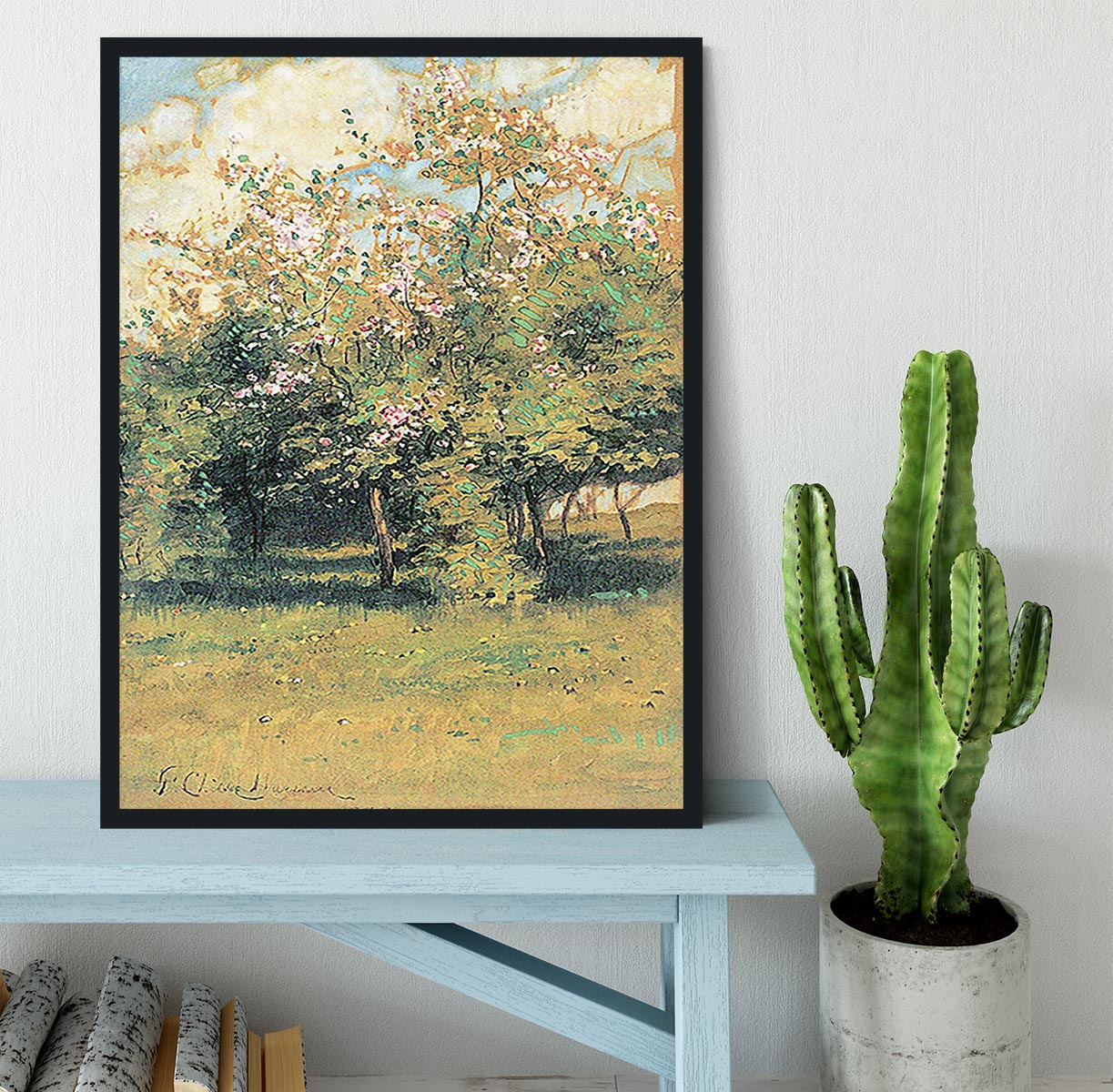 Blooming Trees by Hassam Framed Print - Canvas Art Rocks - 2