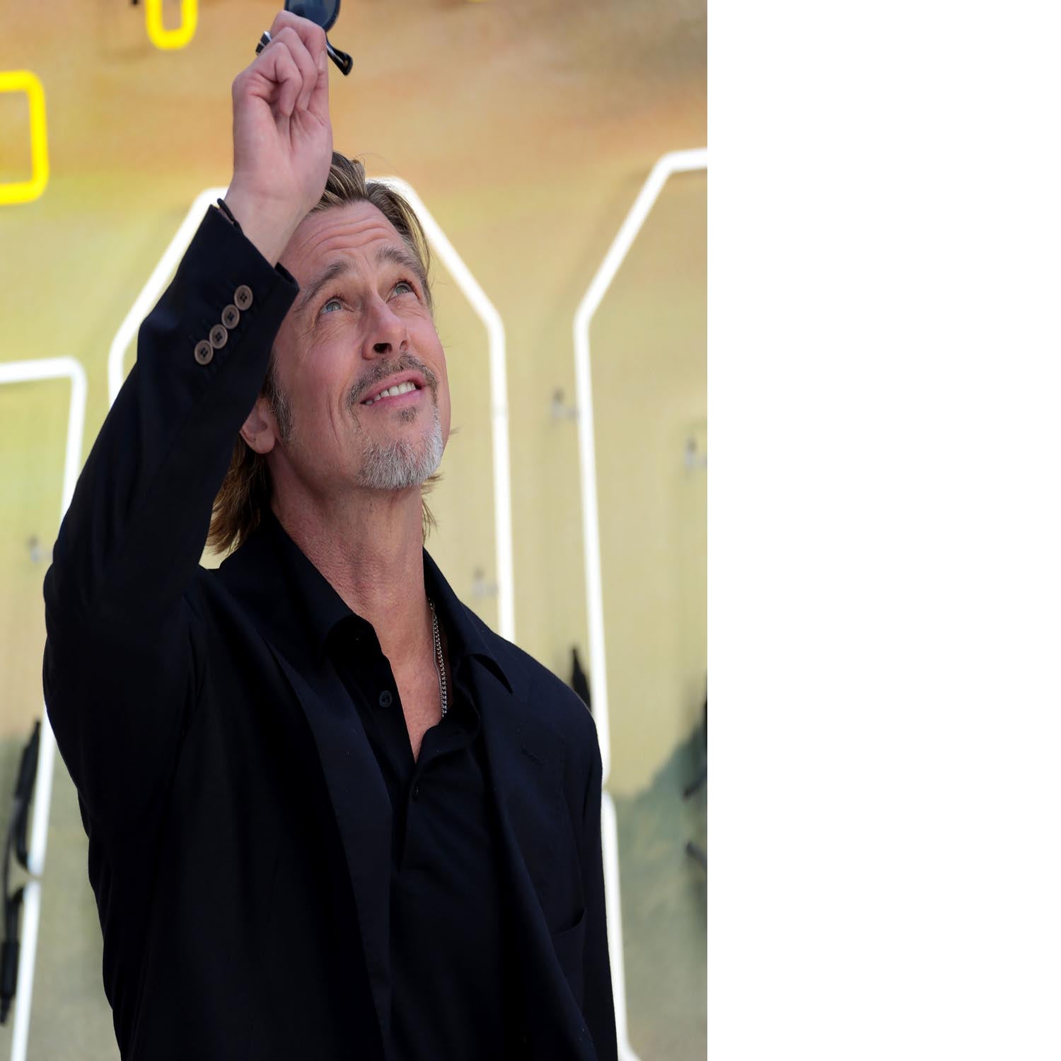 Brad Pitt Once Upon A Time In Hollywood Premiere UK Floating Framed Canvas - Canvas Art Rocks - 2