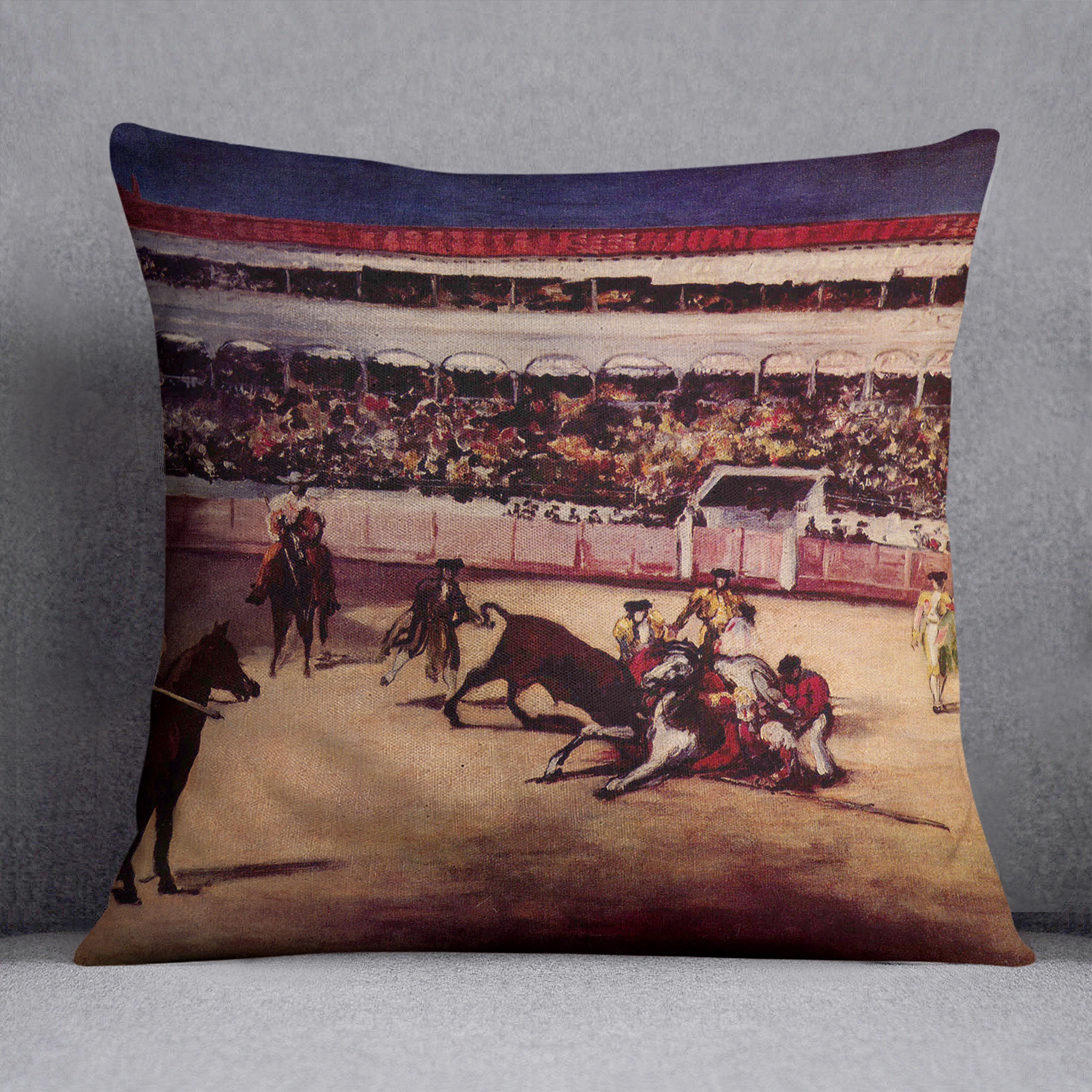 Bullfight by Manet Cushion