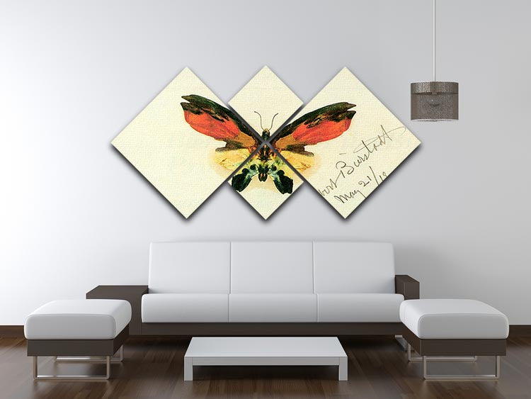 Butterfly 2 by Bierstadt 4 Square Multi Panel Canvas - Canvas Art Rocks - 3