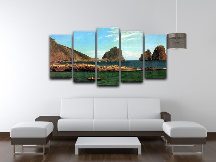 Capri by Bierstadt 5 Split Panel Canvas - Canvas Art Rocks - 3