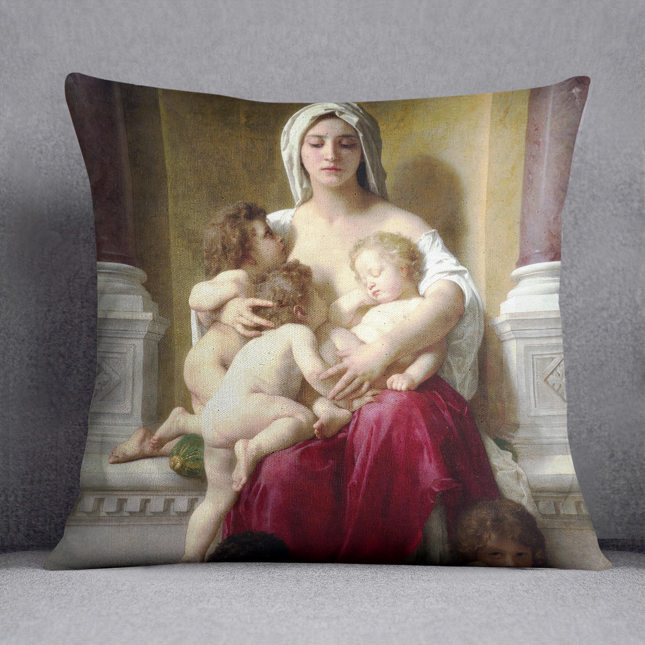 Charity By Bouguereau Cushion