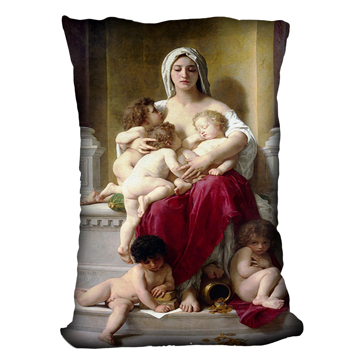 Charity By Bouguereau Cushion