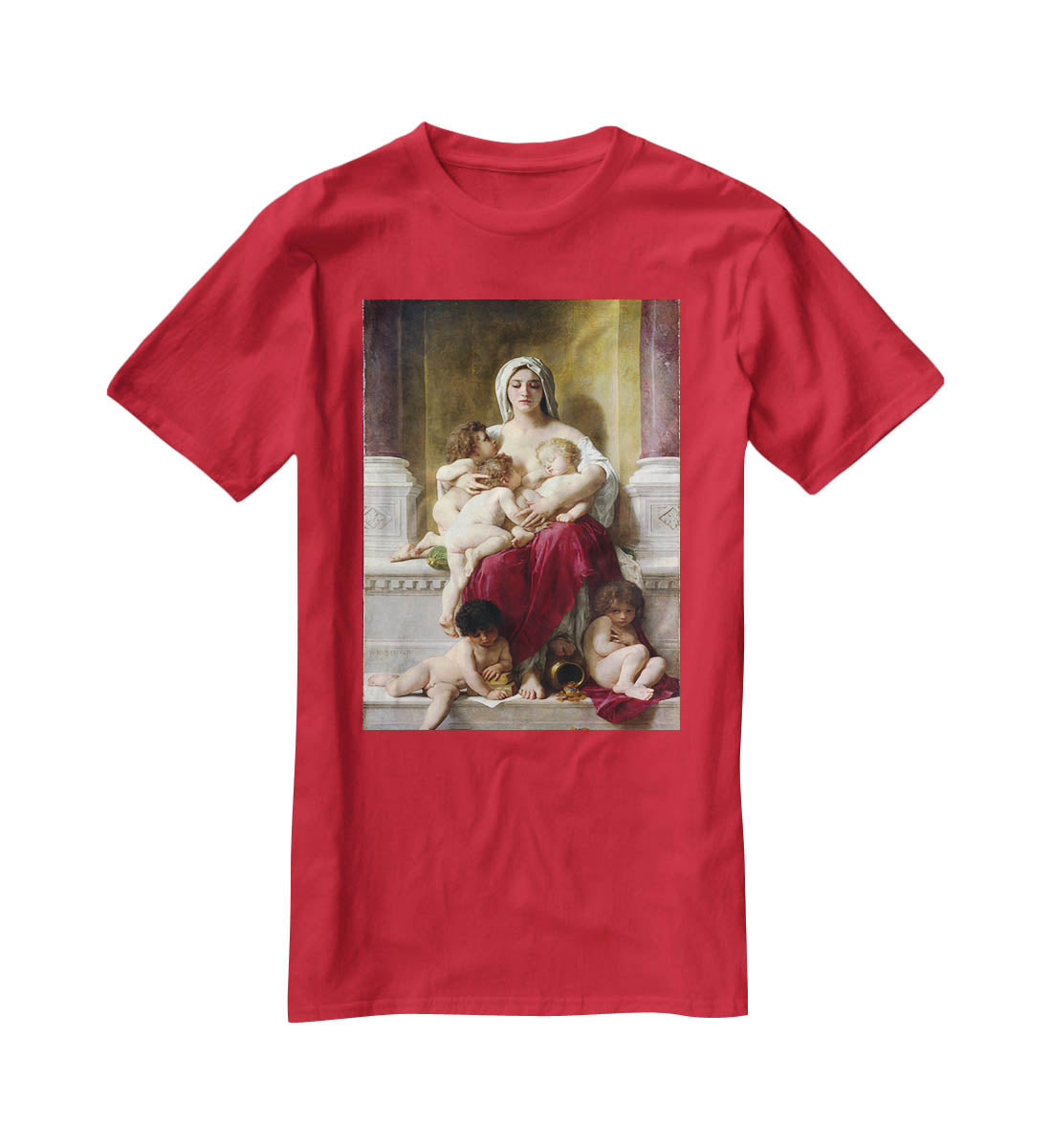 Charity By Bouguereau T-Shirt - Canvas Art Rocks - 4