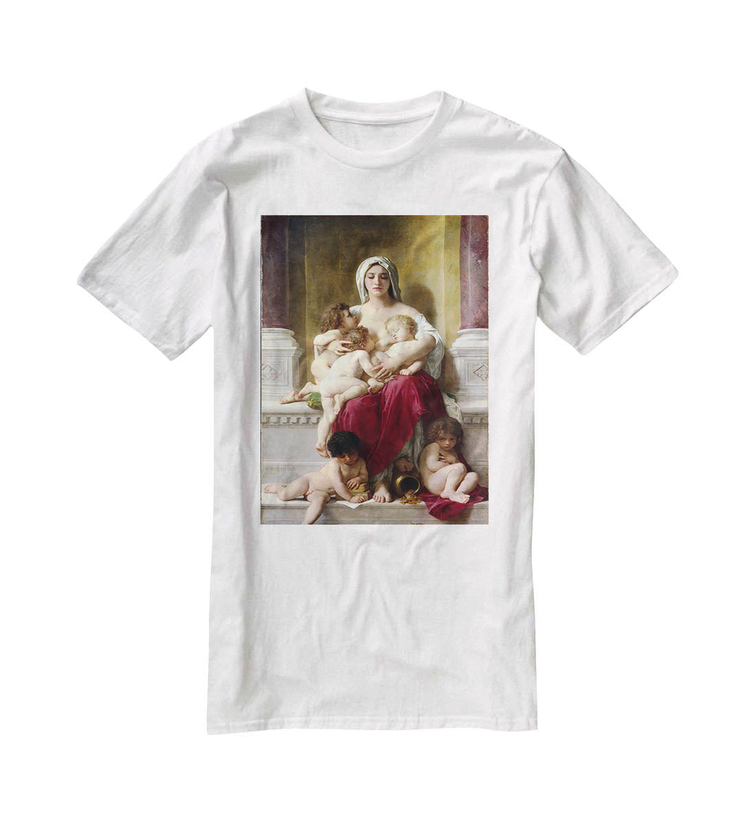 Charity By Bouguereau T-Shirt - Canvas Art Rocks - 5