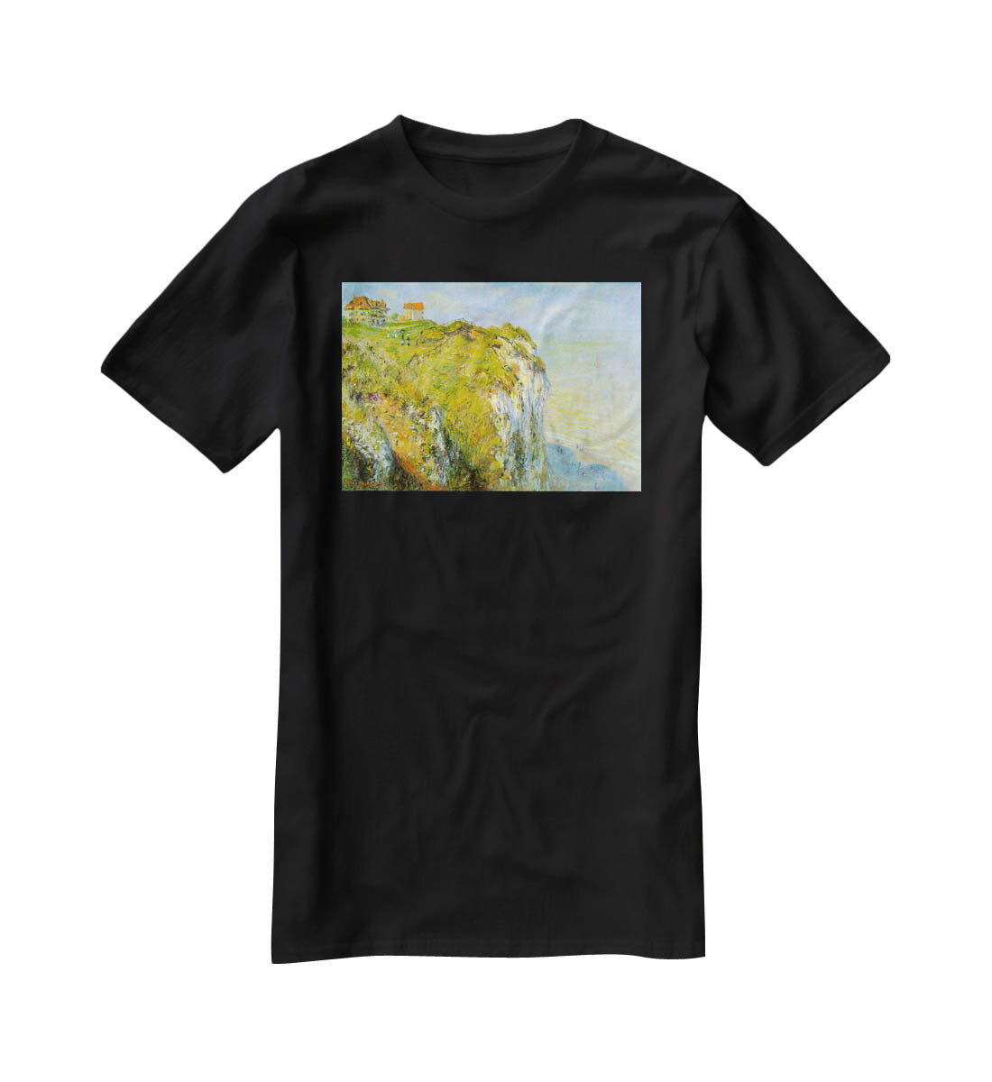 Cliffs by Monet T-Shirt - Canvas Art Rocks - 1