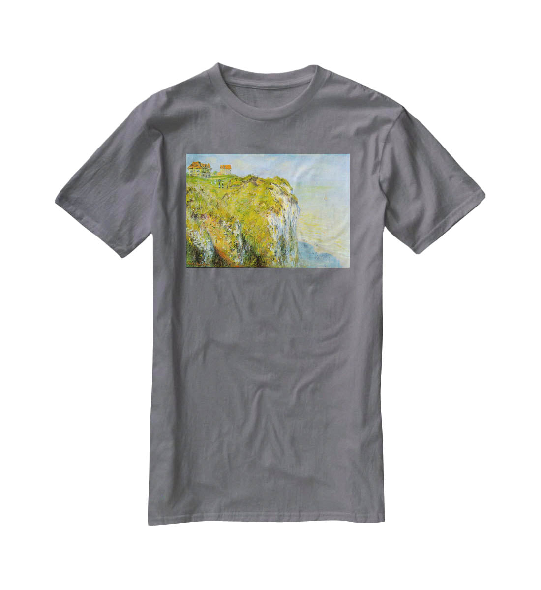 Cliffs by Monet T-Shirt - Canvas Art Rocks - 3