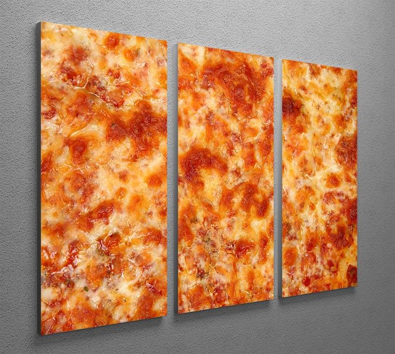 Close up of Cheese Bread Pizza 3 Split Panel Canvas Print - Canvas Art Rocks - 2