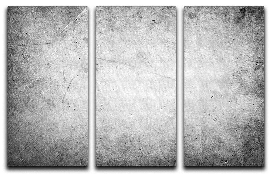 Closeup of textured grey wall 3 Split Panel Canvas Print - Canvas Art Rocks - 1