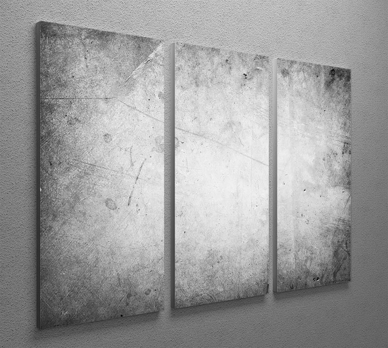 Closeup of textured grey wall 3 Split Panel Canvas Print - Canvas Art Rocks - 2