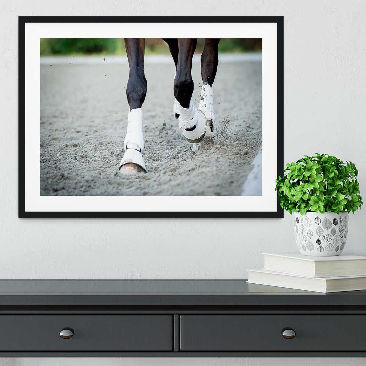 Closeup of the hooves from a horse Framed Print - Canvas Art Rocks - 1