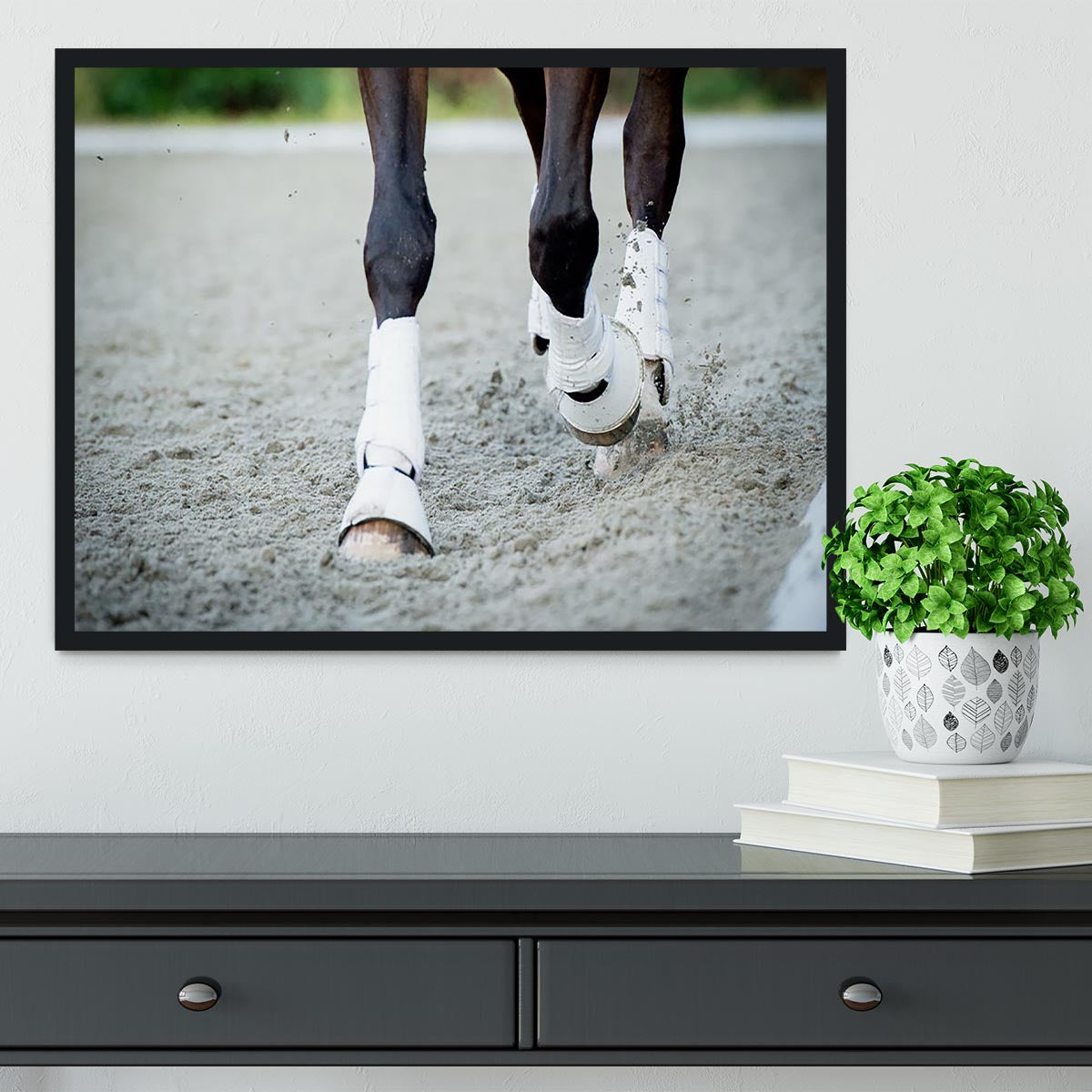 Closeup of the hooves from a horse Framed Print - Canvas Art Rocks - 2