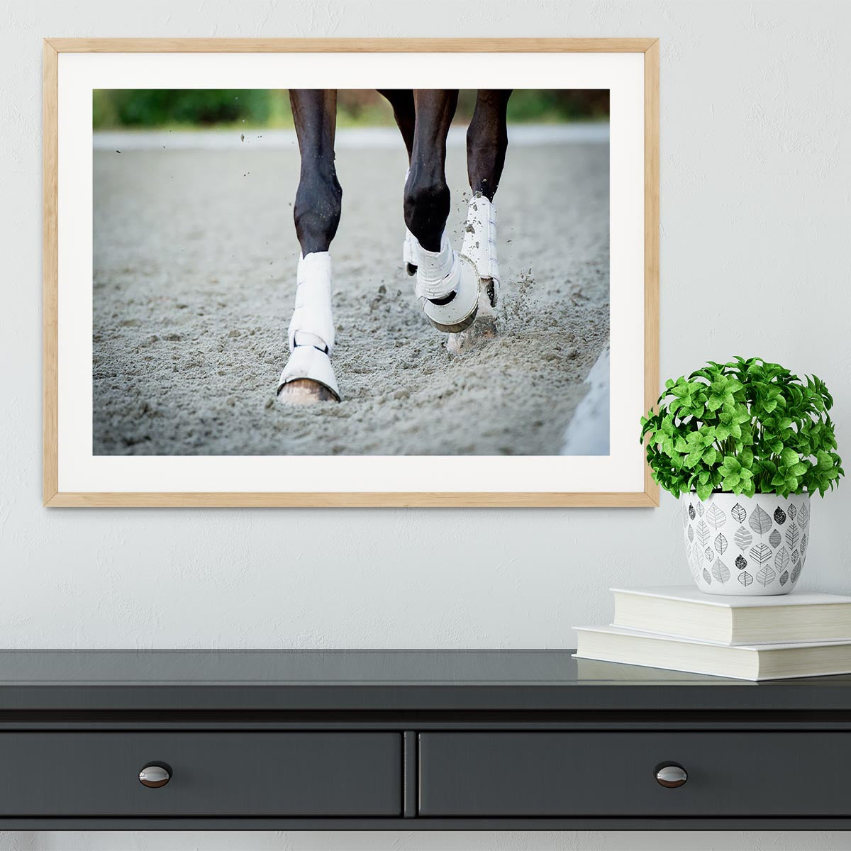 Closeup of the hooves from a horse Framed Print - Canvas Art Rocks - 3