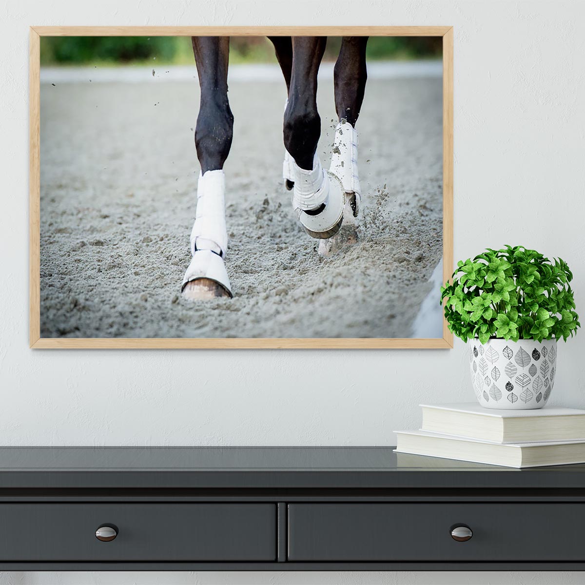 Closeup of the hooves from a horse Framed Print - Canvas Art Rocks - 4
