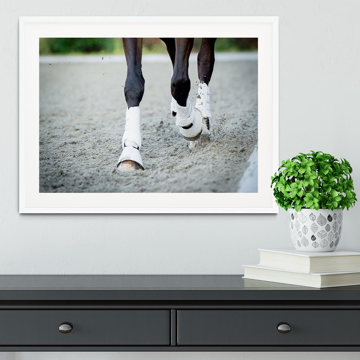 Closeup of the hooves from a horse Framed Print - Canvas Art Rocks - 5