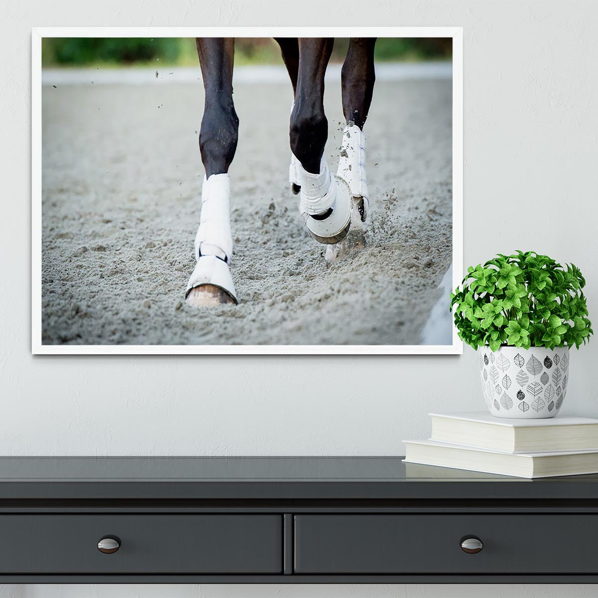Closeup of the hooves from a horse Framed Print - Canvas Art Rocks -6