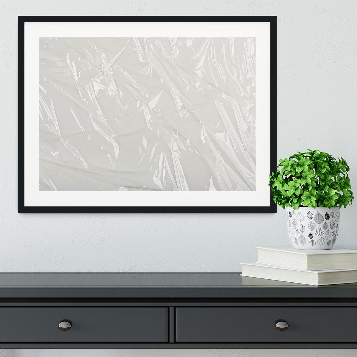 Closeup of wrinkled plastic Framed Print - Canvas Art Rocks - 1
