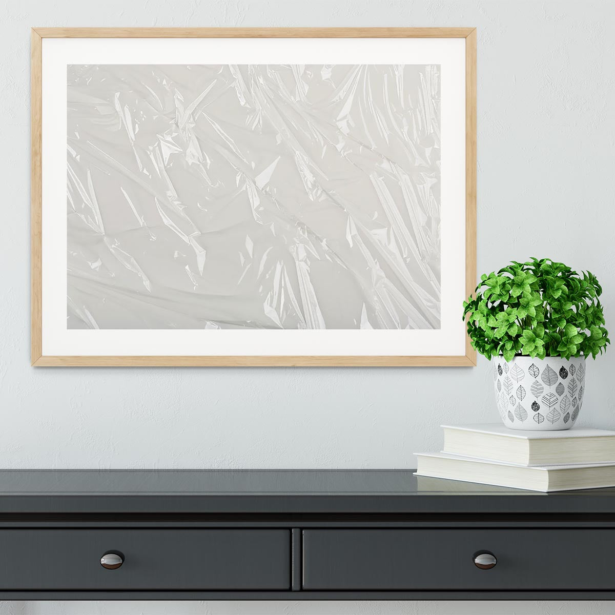 Closeup of wrinkled plastic Framed Print - Canvas Art Rocks - 3
