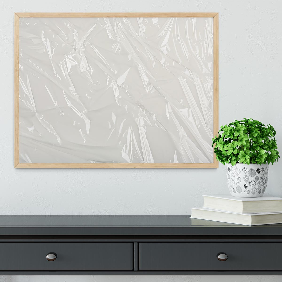 Closeup of wrinkled plastic Framed Print - Canvas Art Rocks - 4