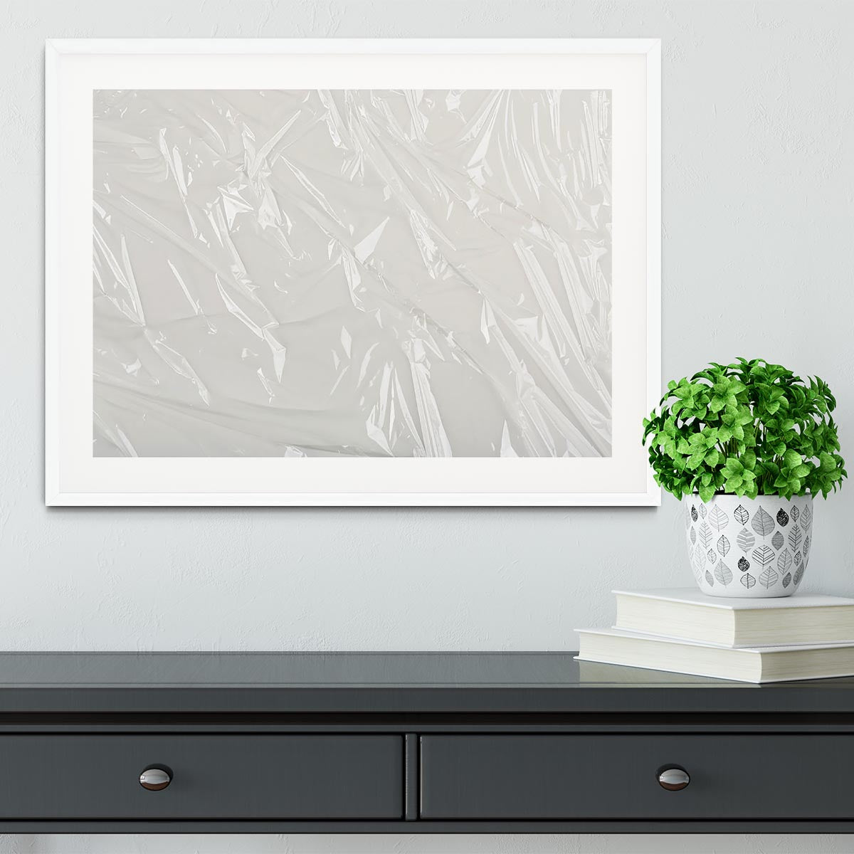 Closeup of wrinkled plastic Framed Print - Canvas Art Rocks - 5