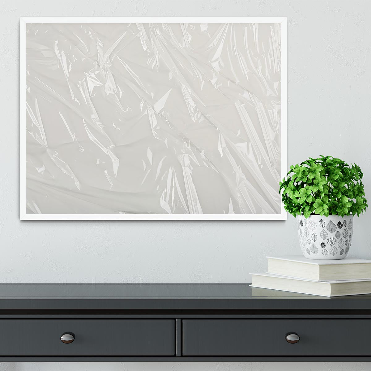 Closeup of wrinkled plastic Framed Print - Canvas Art Rocks -6