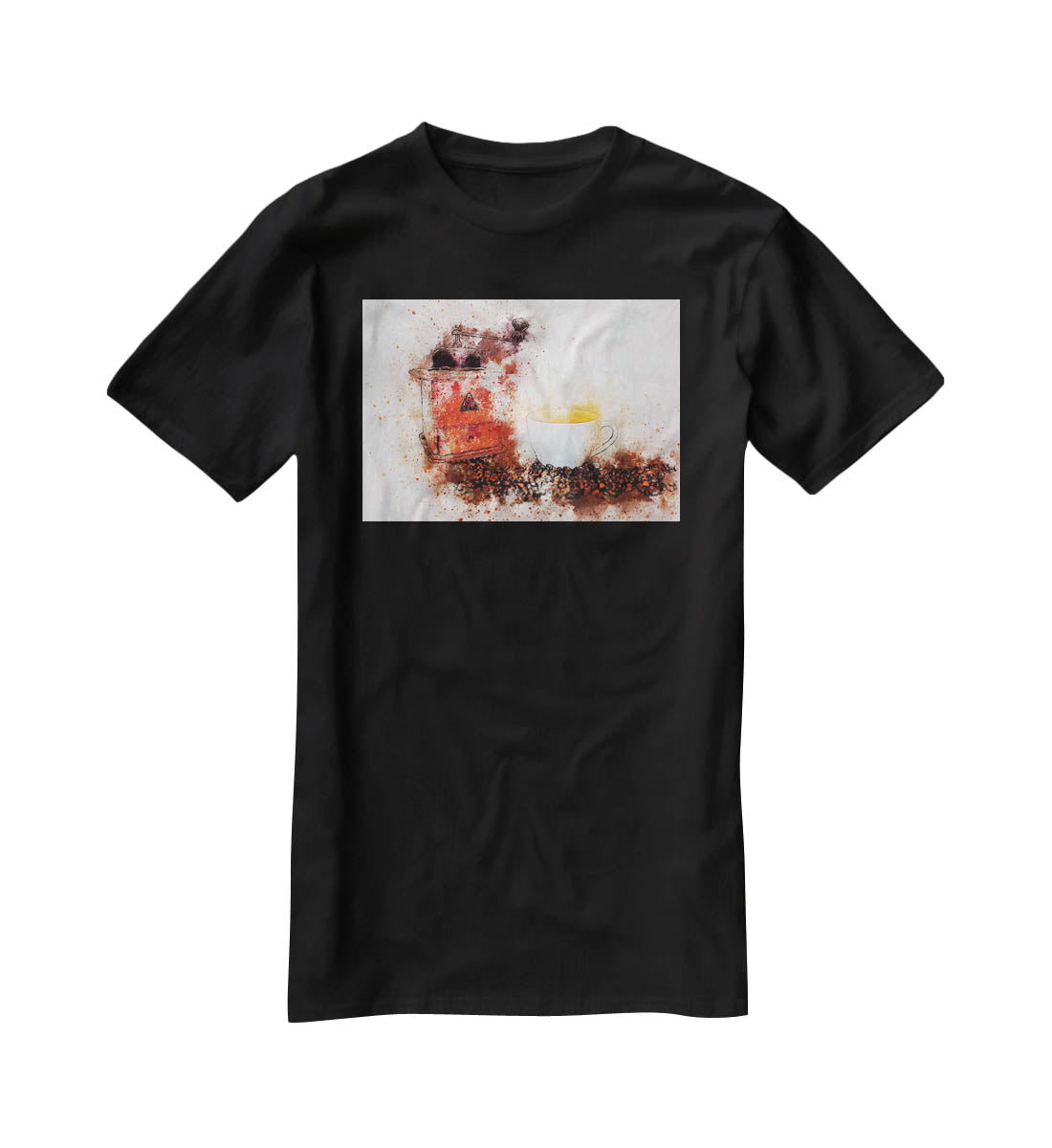 Coffee Painting T-Shirt - Canvas Art Rocks - 1