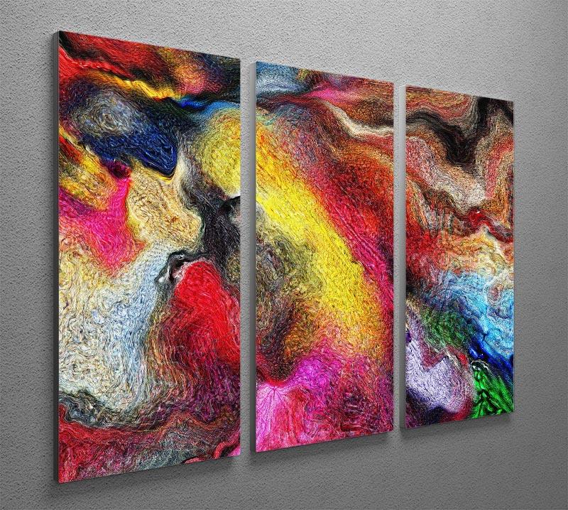 Colour Spash 3 Split Panel Canvas Print - Canvas Art Rocks - 2