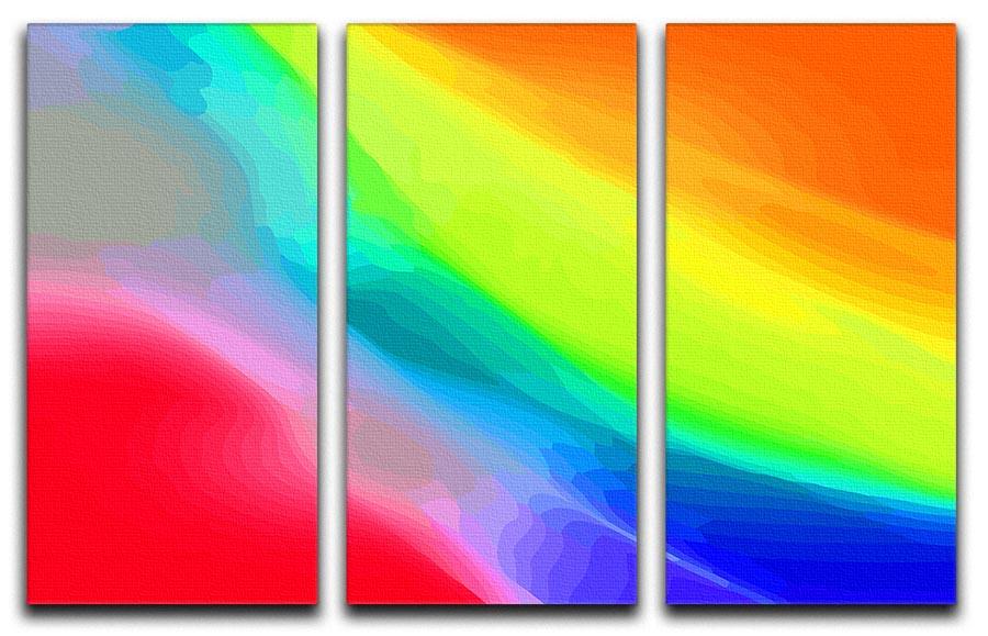 Colour Swirl 3 Split Panel Canvas Print - Canvas Art Rocks - 1