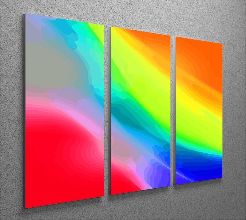 Colour Swirl 3 Split Panel Canvas Print - Canvas Art Rocks - 2