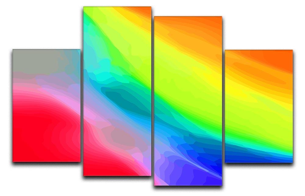 Colour Swirl 4 Split Panel Canvas  - Canvas Art Rocks - 1