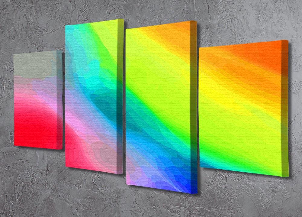 Colour Swirl 4 Split Panel Canvas - Canvas Art Rocks - 2