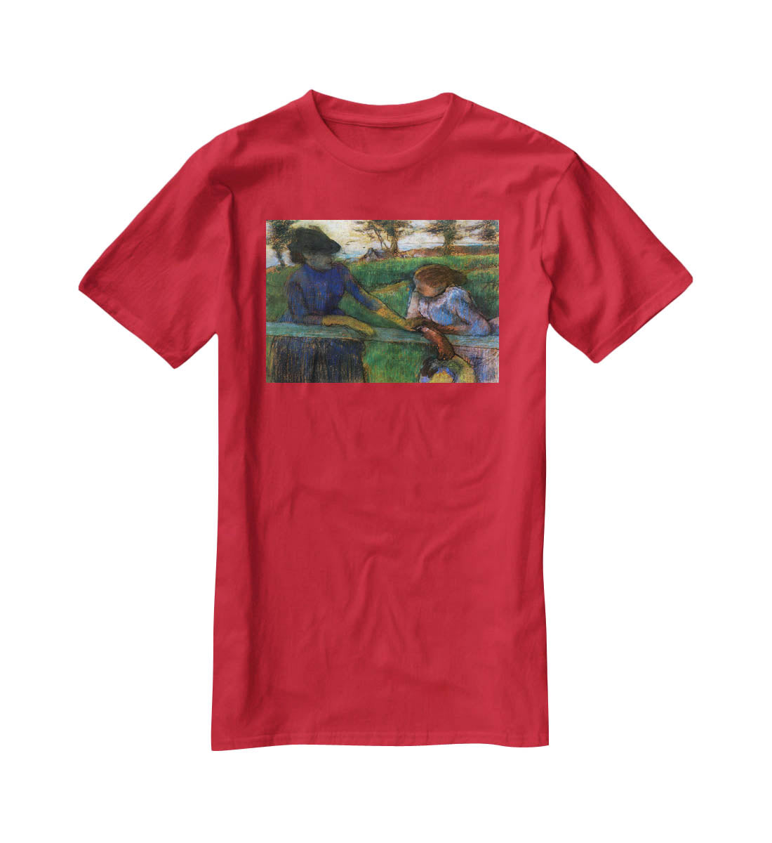 Conversation by Degas T-Shirt - Canvas Art Rocks - 4