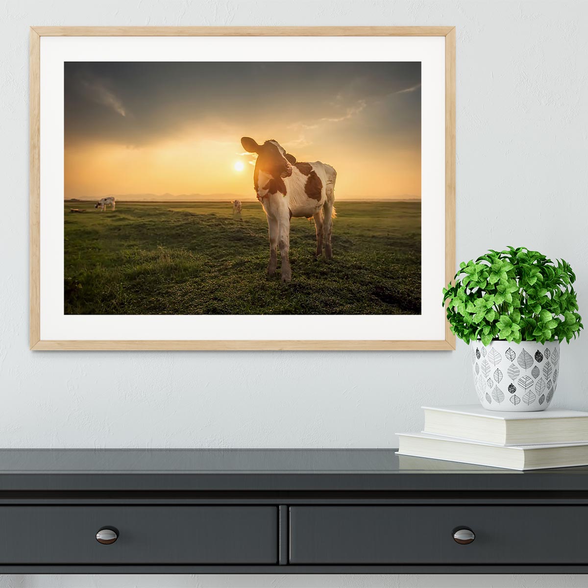 Cow Framed Print - Canvas Art Rocks - 3