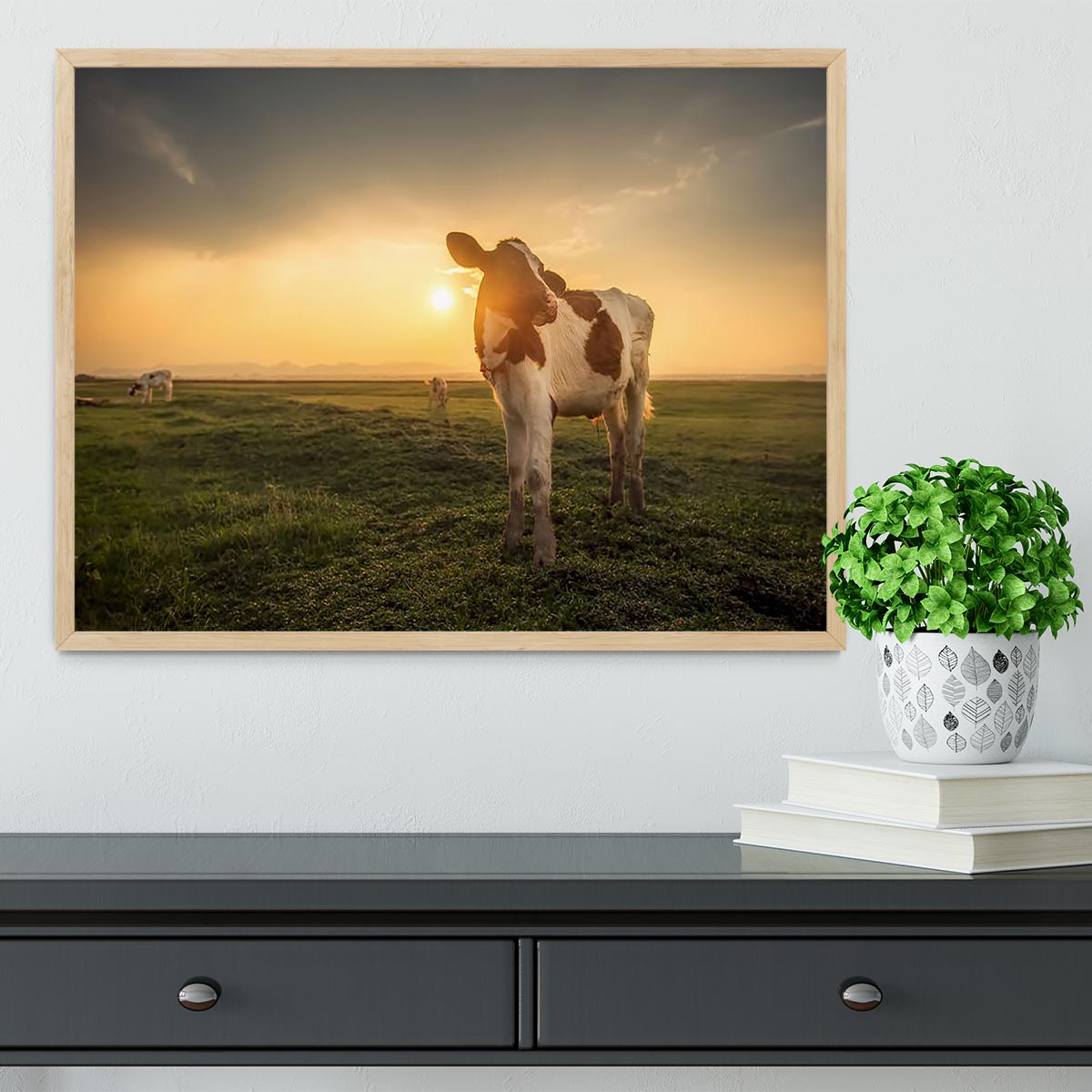 Cow Framed Print - Canvas Art Rocks - 4