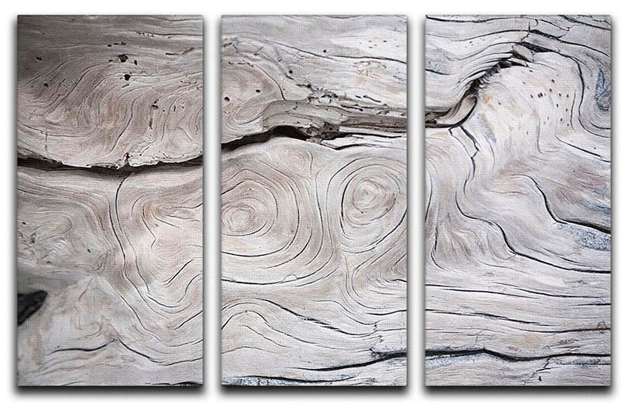 Cracks and structures in wood 3 Split Panel Canvas Print - Canvas Art Rocks - 1