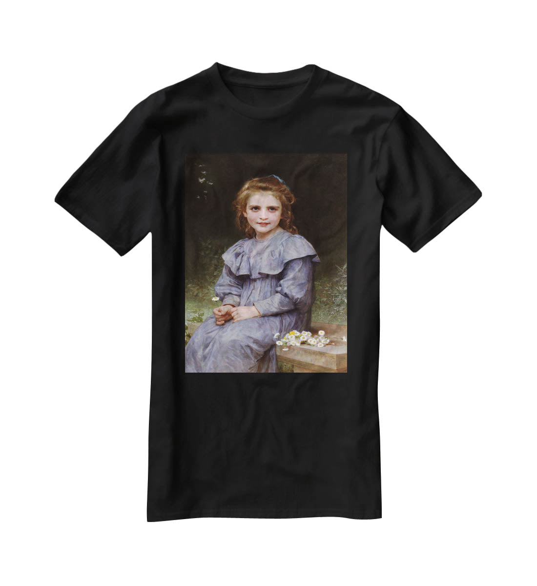 Daisies By Bouguereau T-Shirt - Canvas Art Rocks - 1