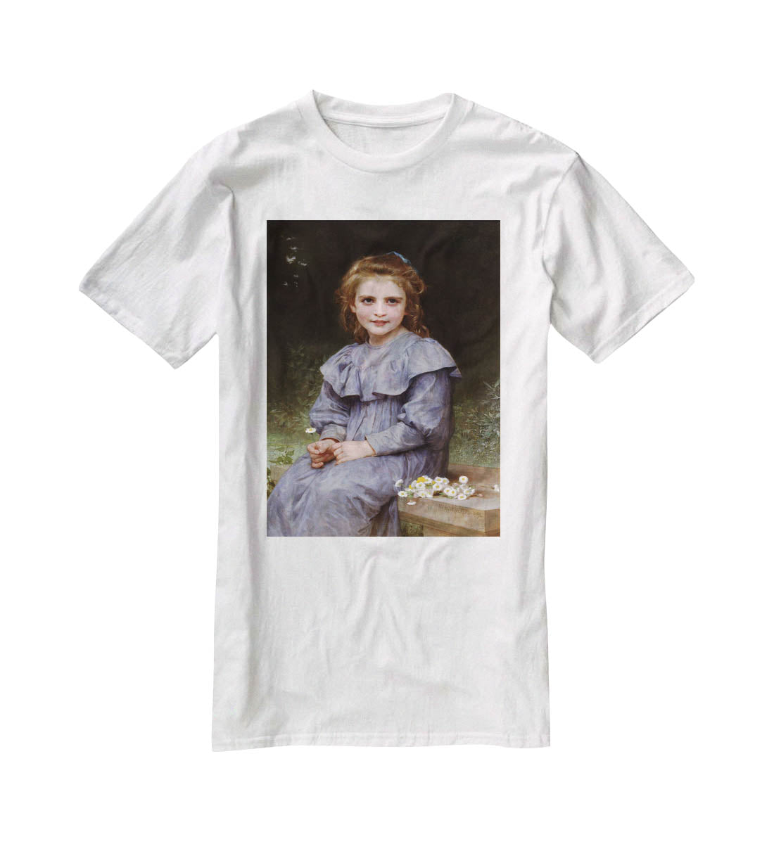 Daisies By Bouguereau T-Shirt - Canvas Art Rocks - 5