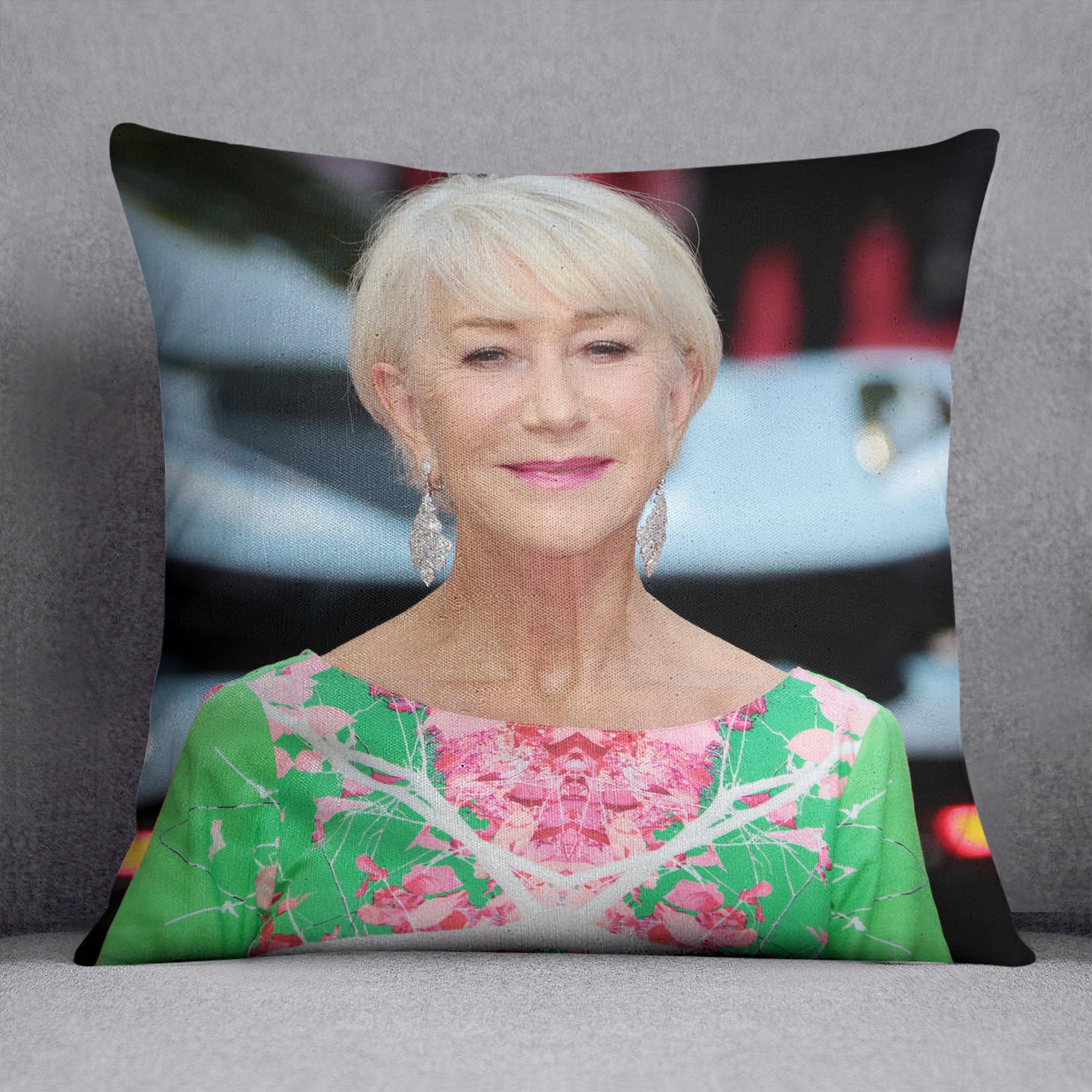 Dame Helen Mirren Cushion - Canvas Art Rocks - 1