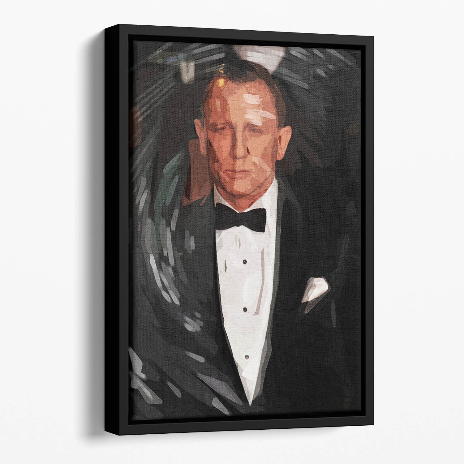 Daniel Craig James Bond Pop Art Floating Framed Canvas
